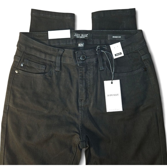 Judy Blue Jeans Black Size 9 / 29 Skinny Mid Stretchy Denim Waist 29 Inseam 28 - Picture 9 of 10